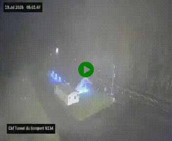 <h2>Webcam à l'entrée du tunnel du Somport, côté français, sur la N134, dans les Pyrénées, en direction de l'Espagne, à 1116 mètres d'altitude</h2>