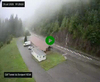 <h2>Webcam à l'entrée du tunnel du Somport, côté français, sur la N134, dans les Pyrénées, en direction de l'Espagne, à 1116 mètres d'altitude</h2>