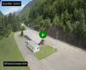 <h2>Webcam à l'entrée du tunnel du Somport, côté français, sur la N134, dans les Pyrénées, en direction de l'Espagne, à 1116 mètres d'altitude</h2>
