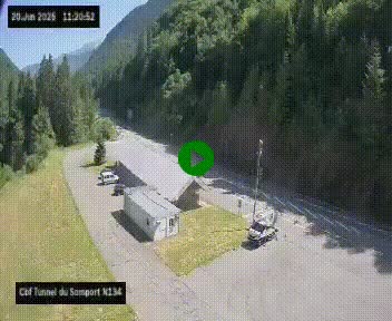 <h2>Webcam à l'entrée du tunnel du Somport, côté français, sur la N134, dans les Pyrénées, en direction de l'Espagne, à 1116 mètres d'altitude</h2>