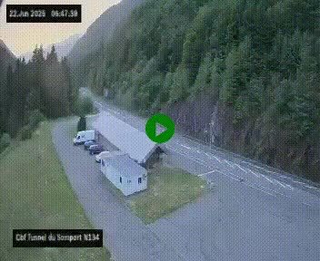 <h2>Webcam à l'entrée du tunnel du Somport, côté français, sur la N134, dans les Pyrénées, en direction de l'Espagne, à 1116 mètres d'altitude</h2>