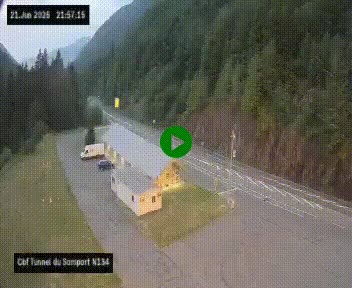 <h2>Webcam à l'entrée du tunnel du Somport, côté français, sur la N134, dans les Pyrénées, en direction de l'Espagne, à 1116 mètres d'altitude</h2>