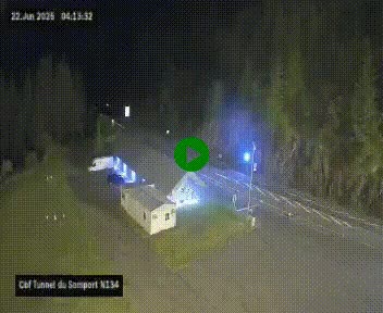 <h2>Webcam à l'entrée du tunnel du Somport, côté français, sur la N134, dans les Pyrénées, en direction de l'Espagne, à 1116 mètres d'altitude</h2>