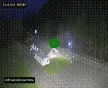 <h2>Webcam à l'entrée du tunnel du Somport, côté français, sur la N134, dans les Pyrénées, en direction de l'Espagne, à 1116 mètres d'altitude</h2>