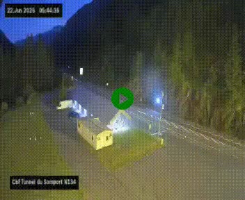 <h2>Webcam à l'entrée du tunnel du Somport, côté français, sur la N134, dans les Pyrénées, en direction de l'Espagne, à 1116 mètres d'altitude</h2>