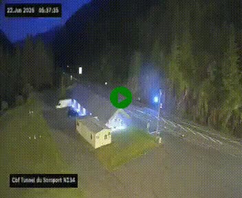 <h2>Webcam à l'entrée du tunnel du Somport, côté français, sur la N134, dans les Pyrénées, en direction de l'Espagne, à 1116 mètres d'altitude</h2>