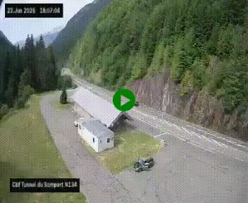 <h2>Webcam à l'entrée du tunnel du Somport, côté français, sur la N134, dans les Pyrénées, en direction de l'Espagne, à 1116 mètres d'altitude</h2>
