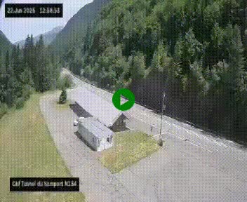 <h2>Webcam à l'entrée du tunnel du Somport, côté français, sur la N134, dans les Pyrénées, en direction de l'Espagne, à 1116 mètres d'altitude</h2>