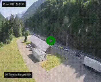 <h2>Webcam à l'entrée du tunnel du Somport, côté français, sur la N134, dans les Pyrénées, en direction de l'Espagne, à 1116 mètres d'altitude</h2>
