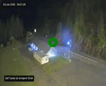 <h2>Webcam à l'entrée du tunnel du Somport, côté français, sur la N134, dans les Pyrénées, en direction de l'Espagne, à 1116 mètres d'altitude</h2>