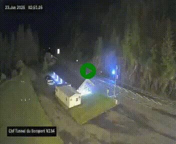 <h2>Webcam à l'entrée du tunnel du Somport, côté français, sur la N134, dans les Pyrénées, en direction de l'Espagne, à 1116 mètres d'altitude</h2>