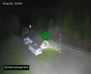<h2>Webcam à l'entrée du tunnel du Somport, côté français, sur la N134, dans les Pyrénées, en direction de l'Espagne, à 1116 mètres d'altitude</h2>