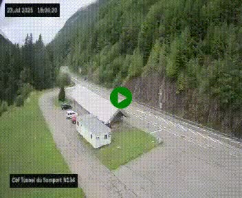 <h2>Webcam à l'entrée du tunnel du Somport, côté français, sur la N134, dans les Pyrénées, en direction de l'Espagne, à 1116 mètres d'altitude</h2>