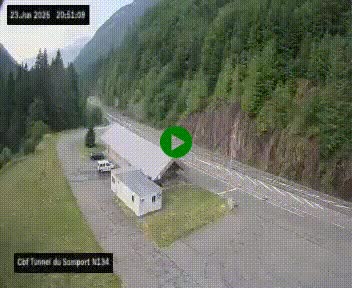 <h2>Webcam à l'entrée du tunnel du Somport, côté français, sur la N134, dans les Pyrénées, en direction de l'Espagne, à 1116 mètres d'altitude</h2>