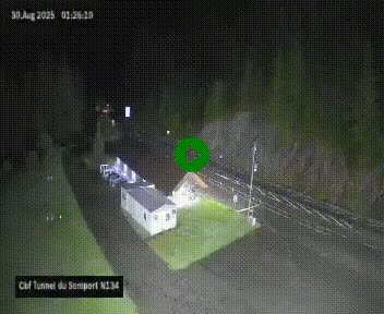 <h2>Webcam à l'entrée du tunnel du Somport, côté français, sur la N134, dans les Pyrénées, en direction de l'Espagne, à 1116 mètres d'altitude</h2>