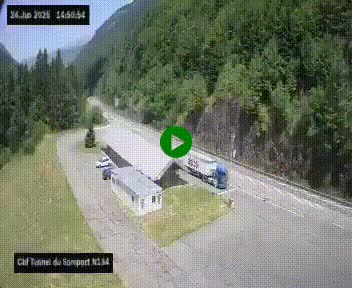 <h2>Webcam à l'entrée du tunnel du Somport, côté français, sur la N134, dans les Pyrénées, en direction de l'Espagne, à 1116 mètres d'altitude</h2>