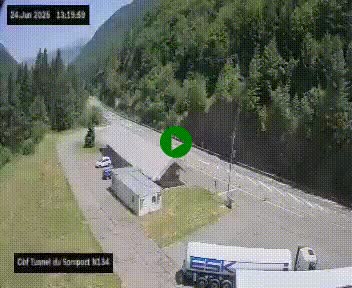 <h2>Webcam à l'entrée du tunnel du Somport, côté français, sur la N134, dans les Pyrénées, en direction de l'Espagne, à 1116 mètres d'altitude</h2>