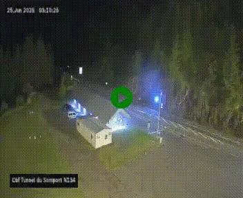 <h2>Webcam à l'entrée du tunnel du Somport, côté français, sur la N134, dans les Pyrénées, en direction de l'Espagne, à 1116 mètres d'altitude</h2>