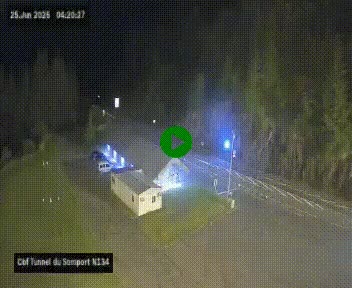 <h2>Webcam à l'entrée du tunnel du Somport, côté français, sur la N134, dans les Pyrénées, en direction de l'Espagne, à 1116 mètres d'altitude</h2>