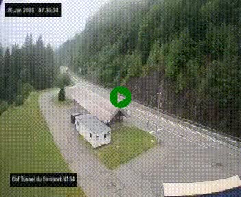 <h2>Webcam à l'entrée du tunnel du Somport, côté français, sur la N134, dans les Pyrénées, en direction de l'Espagne, à 1116 mètres d'altitude</h2>