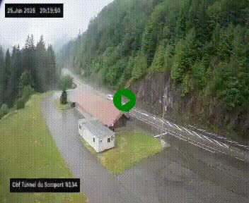 <h2>Webcam à l'entrée du tunnel du Somport, côté français, sur la N134, dans les Pyrénées, en direction de l'Espagne, à 1116 mètres d'altitude</h2>