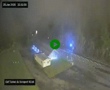 <h2>Webcam à l'entrée du tunnel du Somport, côté français, sur la N134, dans les Pyrénées, en direction de l'Espagne, à 1116 mètres d'altitude</h2>