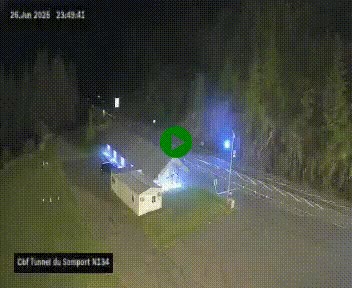 <h2>Webcam à l'entrée du tunnel du Somport, côté français, sur la N134, dans les Pyrénées, en direction de l'Espagne, à 1116 mètres d'altitude</h2>