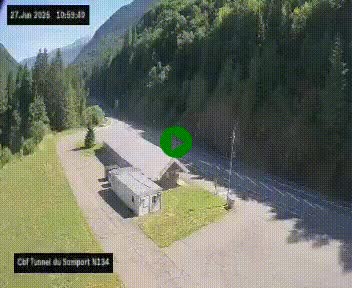 <h2>Webcam à l'entrée du tunnel du Somport, côté français, sur la N134, dans les Pyrénées, en direction de l'Espagne, à 1116 mètres d'altitude</h2>
