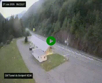 <h2>Webcam à l'entrée du tunnel du Somport, côté français, sur la N134, dans les Pyrénées, en direction de l'Espagne, à 1116 mètres d'altitude</h2>