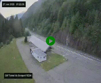 <h2>Webcam à l'entrée du tunnel du Somport, côté français, sur la N134, dans les Pyrénées, en direction de l'Espagne, à 1116 mètres d'altitude</h2>