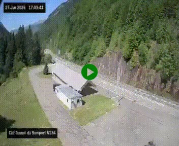 <h2>Webcam à l'entrée du tunnel du Somport, côté français, sur la N134, dans les Pyrénées, en direction de l'Espagne, à 1116 mètres d'altitude</h2>