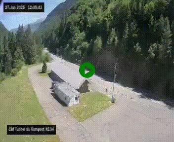 <h2>Webcam à l'entrée du tunnel du Somport, côté français, sur la N134, dans les Pyrénées, en direction de l'Espagne, à 1116 mètres d'altitude</h2>