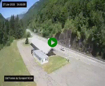 <h2>Webcam à l'entrée du tunnel du Somport, côté français, sur la N134, dans les Pyrénées, en direction de l'Espagne, à 1116 mètres d'altitude</h2>