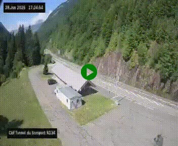 <h2>Webcam à l'entrée du tunnel du Somport, côté français, sur la N134, dans les Pyrénées, en direction de l'Espagne, à 1116 mètres d'altitude</h2>
