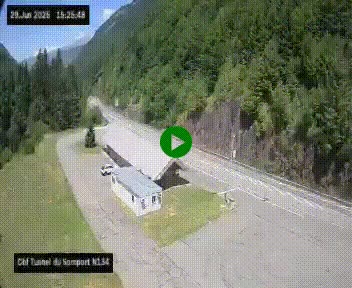 <h2>Webcam à l'entrée du tunnel du Somport, côté français, sur la N134, dans les Pyrénées, en direction de l'Espagne, à 1116 mètres d'altitude</h2>