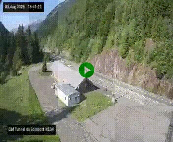 <h2>Webcam à l'entrée du tunnel du Somport, côté français, sur la N134, dans les Pyrénées, en direction de l'Espagne, à 1116 mètres d'altitude</h2>