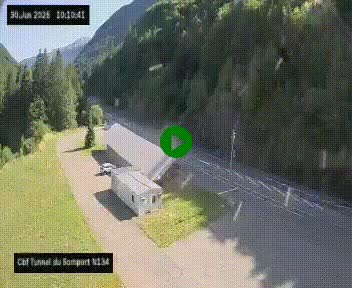 <h2>Webcam à l'entrée du tunnel du Somport, côté français, sur la N134, dans les Pyrénées, en direction de l'Espagne, à 1116 mètres d'altitude</h2>