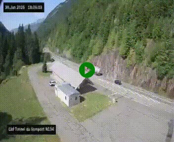 <h2>Webcam à l'entrée du tunnel du Somport, côté français, sur la N134, dans les Pyrénées, en direction de l'Espagne, à 1116 mètres d'altitude</h2>