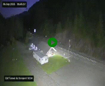 <h2>Webcam à l'entrée du tunnel du Somport, côté français, sur la N134, dans les Pyrénées, en direction de l'Espagne, à 1116 mètres d'altitude</h2>