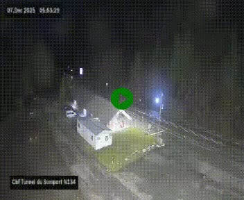 <h2>Webcam à l'entrée du tunnel du Somport, côté français, sur la N134, dans les Pyrénées, en direction de l'Espagne, à 1116 mètres d'altitude</h2>