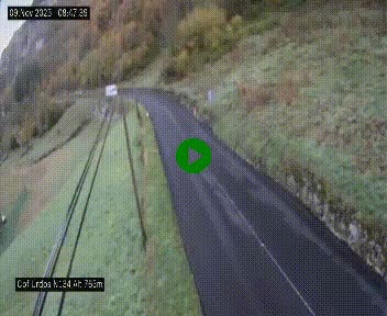 <h2>Webcam dans les Pyrénées Atlantique au niveau du col d'Urdos et du fort du Pourtalet sur la N134, en direction du Col et du tunnel du Somport, à 765 mètres d'altitude</h2>