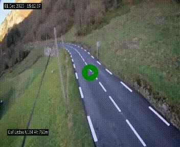<h2>Webcam dans les Pyrénées Atlantique au niveau du col d'Urdos et du fort du Pourtalet sur la N134, en direction du Col et du tunnel du Somport, à 765 mètres d'altitude</h2>