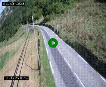 <h2>Webcam dans les Pyrénées Atlantique au niveau du col d'Urdos et du fort du Pourtalet sur la N134, en direction du Col et du tunnel du Somport, à 765 mètres d'altitude</h2>