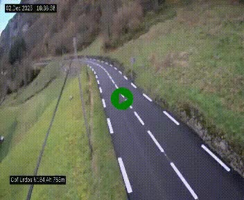 <h2>Webcam dans les Pyrénées Atlantique au niveau du col d'Urdos et du fort du Pourtalet sur la N134, en direction du Col et du tunnel du Somport, à 765 mètres d'altitude</h2>