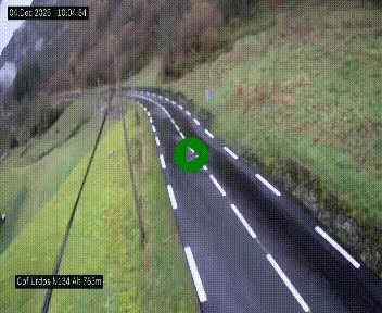 <h2>Webcam dans les Pyrénées Atlantique au niveau du col d'Urdos et du fort du Pourtalet sur la N134, en direction du Col et du tunnel du Somport, à 765 mètres d'altitude</h2>
