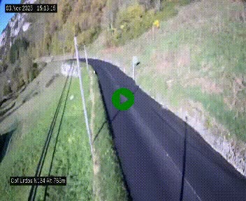 <h2>Webcam dans les Pyrénées Atlantique au niveau du col d'Urdos et du fort du Pourtalet sur la N134, en direction du Col et du tunnel du Somport, à 765 mètres d'altitude</h2>