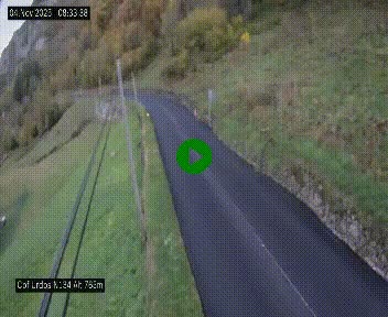 <h2>Webcam dans les Pyrénées Atlantique au niveau du col d'Urdos et du fort du Pourtalet sur la N134, en direction du Col et du tunnel du Somport, à 765 mètres d'altitude</h2>