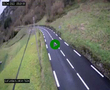 <h2>Webcam dans les Pyrénées Atlantique au niveau du col d'Urdos et du fort du Pourtalet sur la N134, en direction du Col et du tunnel du Somport, à 765 mètres d'altitude</h2>