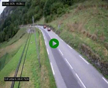 <h2>Webcam dans les Pyrénées Atlantique au niveau du col d'Urdos et du fort du Pourtalet sur la N134, en direction du Col et du tunnel du Somport, à 765 mètres d'altitude</h2>