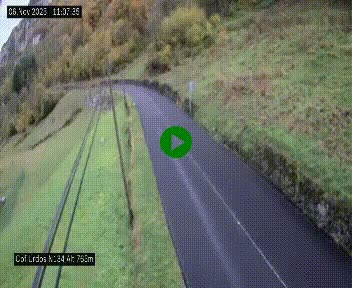 <h2>Webcam dans les Pyrénées Atlantique au niveau du col d'Urdos et du fort du Pourtalet sur la N134, en direction du Col et du tunnel du Somport, à 765 mètres d'altitude</h2>